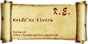 Kotász Elvira névjegykártya